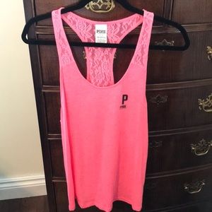 Hot pink PINK tank top